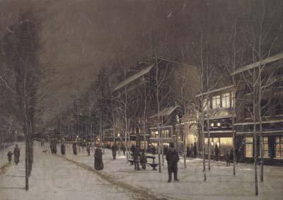 Hippolyte camille delpy Boulevard Barbes-Roche-chouart in de winter (san24) Norge oil painting art